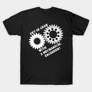 Get In Gear White Text T-Shirt